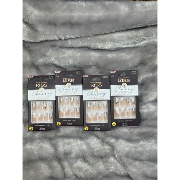 Kiss My Face Premium Class Nails Gorgeous 30pcs 4 in 1 each comes with 4 - Picture 2 of 5